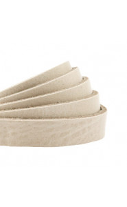 DQ leather flat 10mm Cream beige